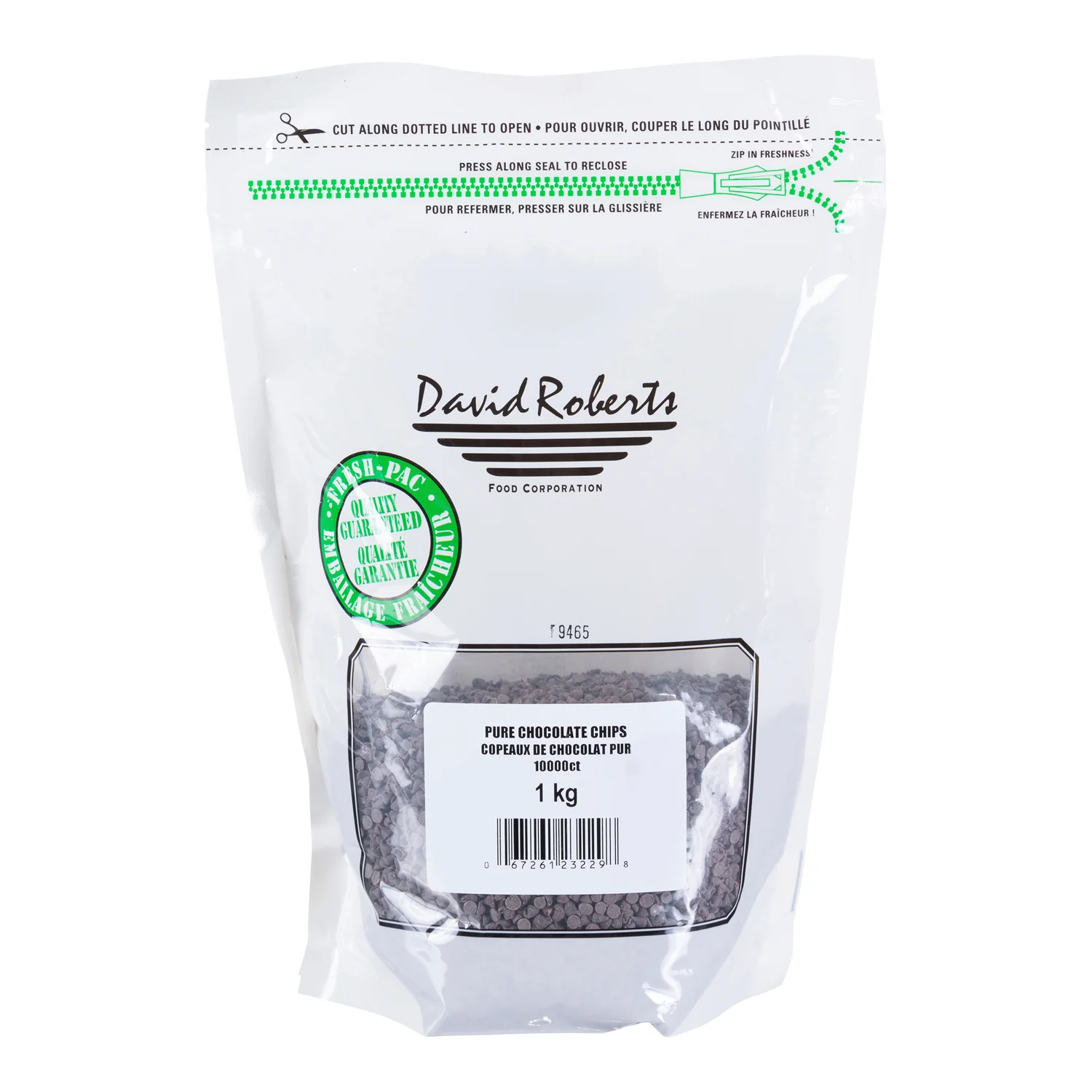 Chocolate Chip Semi-Sweet 10000 ct. - 3 x 1 kg - David Roberts - Baking Mixes and Ingredients - Canadian Distribution - Ships Free Within Canada on Orders Above CAD $199