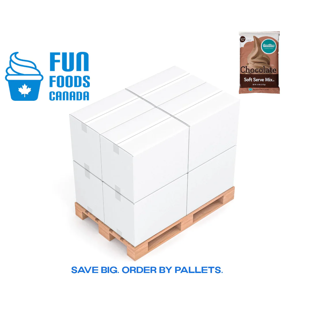 Frostline Chocolate Soft Serve Ice Cream Mix - 6 Lbs. Bag - Case (6 X 6 lbs. Bags) - 56 Cases Per Pallet - Ships Free Within Canada on Orders Above CAD $199 - Image 10