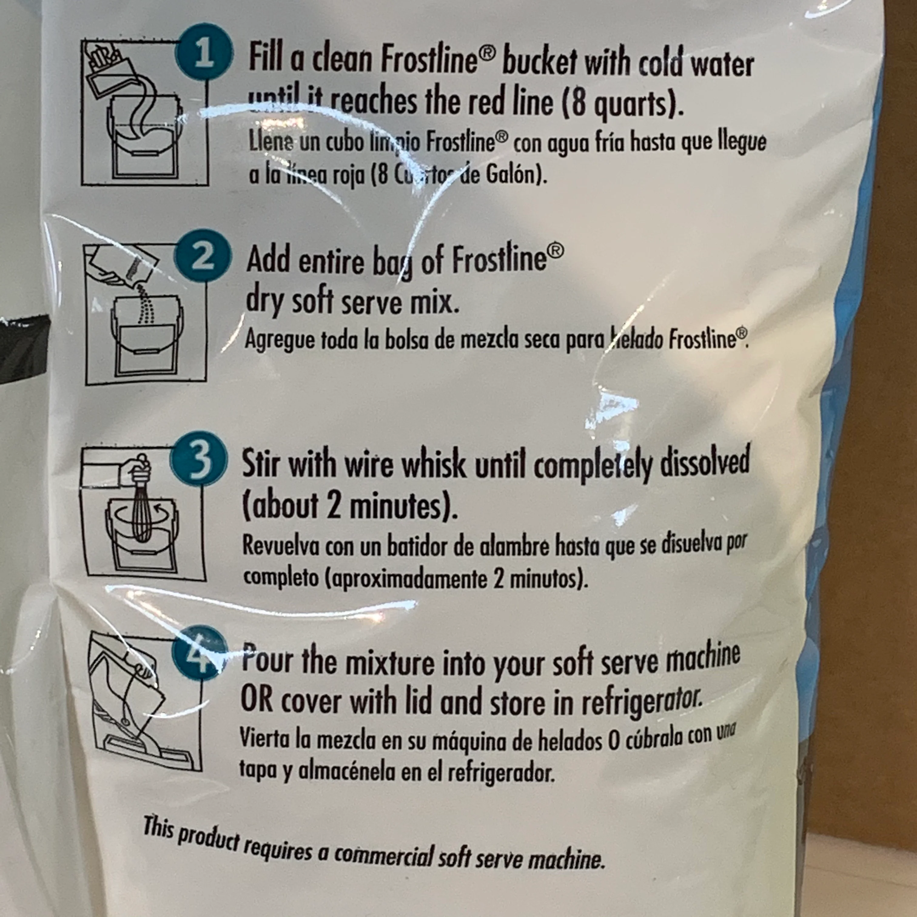 Frostline Chocolate Soft Serve Ice Cream Mix - 6 Lbs. Bag - Case (6 X 6 lbs. Bags) - 56 Cases Per Pallet - Ships Free Within Canada on Orders Above CAD $199 - Image 4