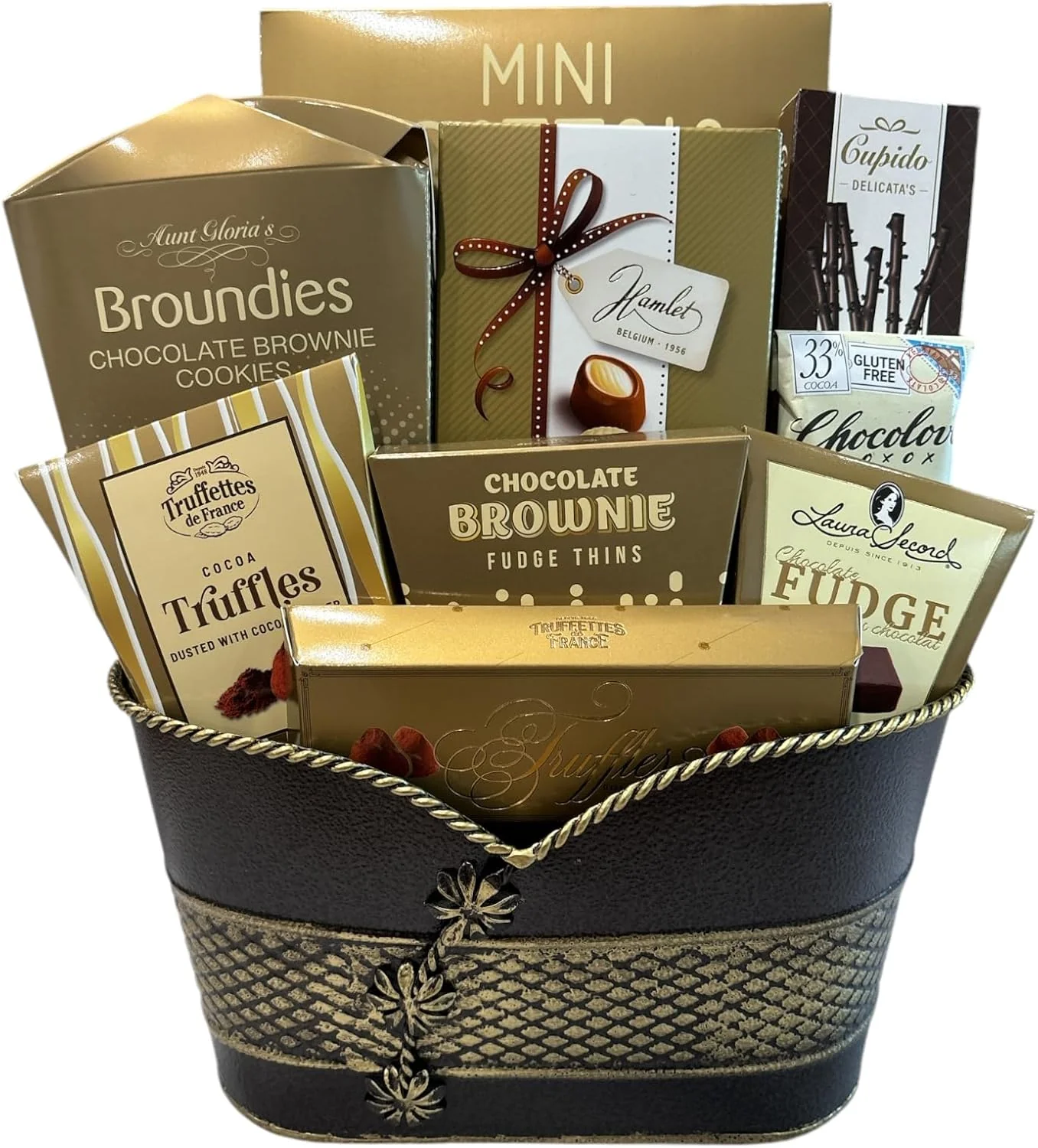 Chocolate Grand Treat - Includes pretzels, brownies, Belgium chocolate, fudge and more. - Ships Free Within Canada on Orders Above CAD $199