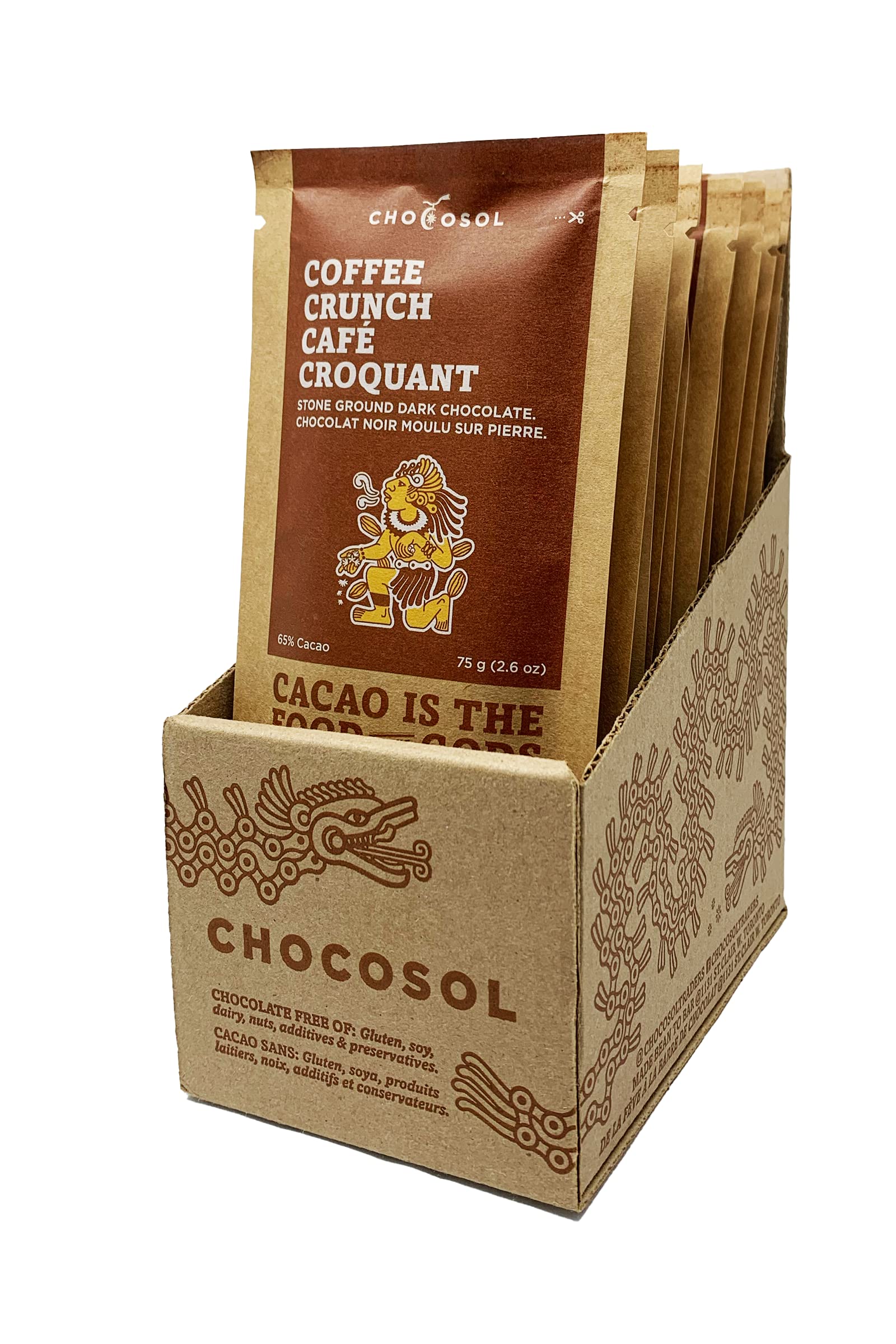ChocoSol Coffee Crunch 65% Dark Chocolate Bar - 2 x 75g - Canadian Distribution - Ships Free Within Canada on Orders Above CAD $199 - Image 3