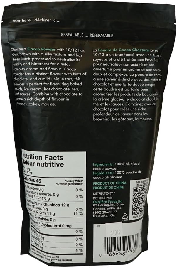 Choctura - Premium Cacao Powder - 10-12% Cocoa Butter Fat - 1 KG - Dutch Processed - No Additives or Preservatives - Ships Free Within Canada on Orders Above CAD $199 - Image 2