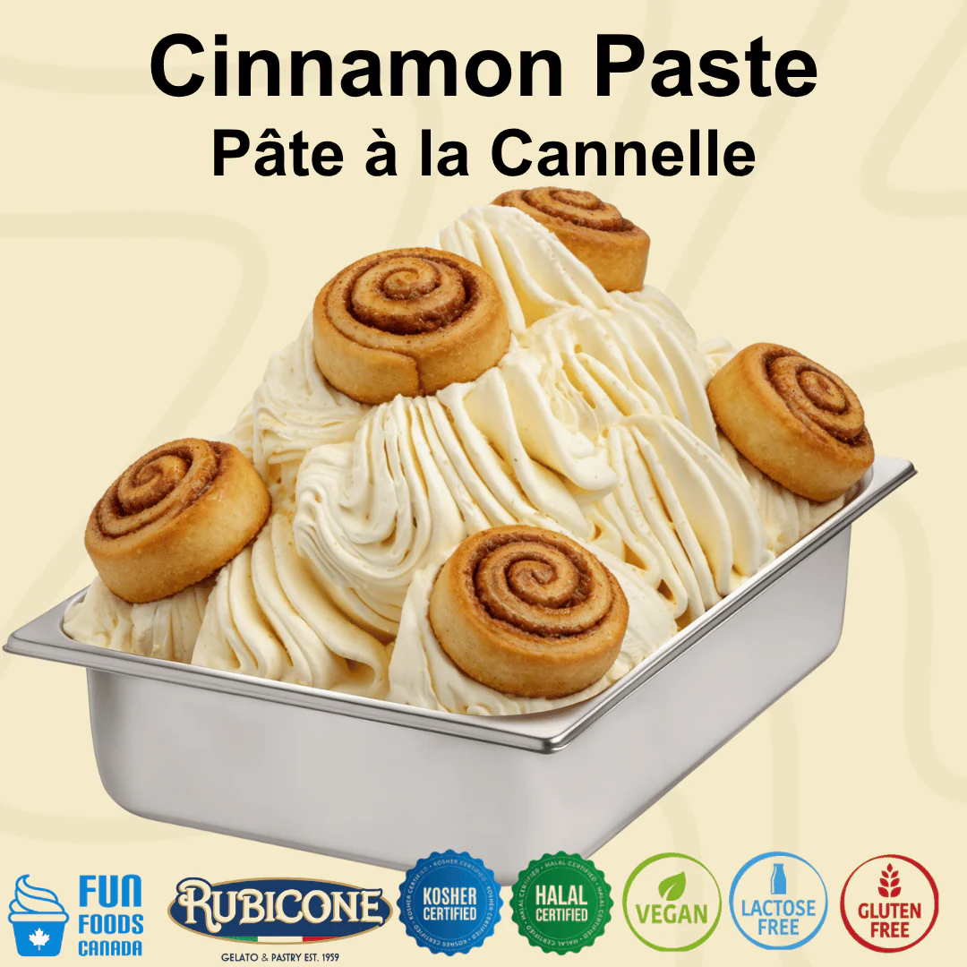 "PRE-ORDER" Cinnamon Paste - Classic Gelato Pastes - Case of 2 x 3 KG Buckets - Rubicone Canada - Ships Free Within Canada on Orders Above CAD $199