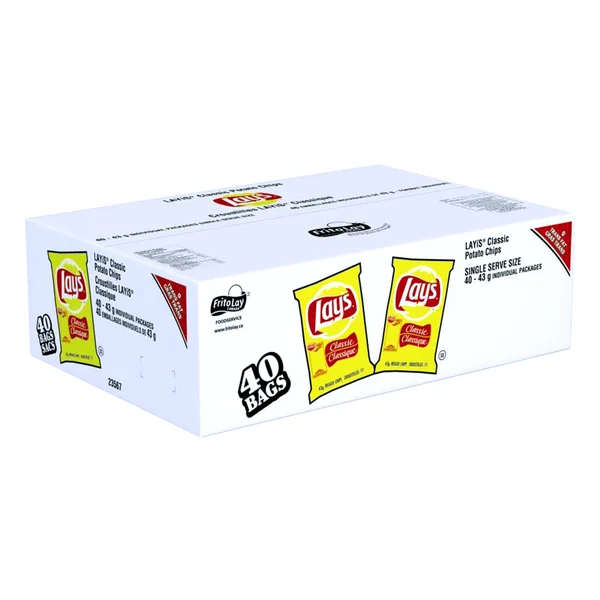 Classic Chips - 4 Cases x 40 Packs x 40 g - Lay’s - Canadian Distribution - Ships Free Within Canada on Orders Above CAD $199 - Image 2