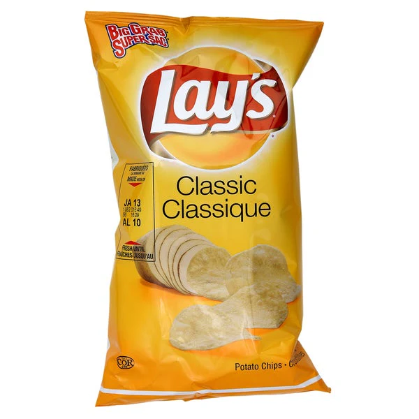 Classic Potato Chips - 4 Cases x 32 Packs x 60 g - Lay’s - Canadian Distribution - Ships Free Within Canada on Orders Above CAD $199