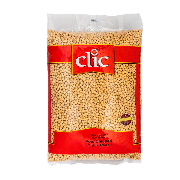 Clic Chickpeas - 4 x 10 kg - Grocery and Food Items - Canadian Distribution - Ships Free Within Canada on Orders Above CAD $199