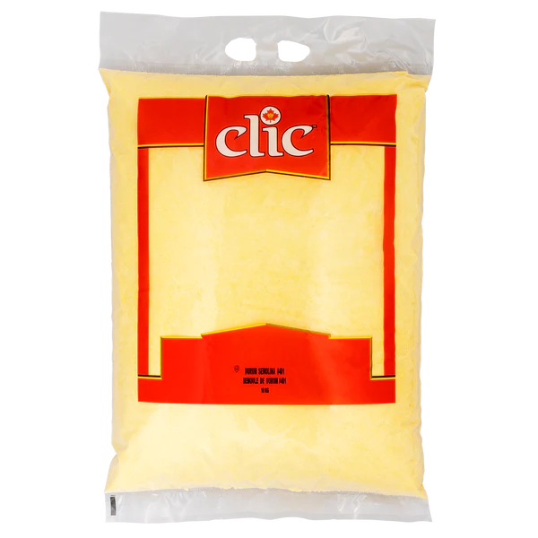 Clic Durum Semolina #401 - 4 x 10 kg - Grocery and Food Items - Canadian Distribution - Ships Free Within Canada on Orders Above CAD $199