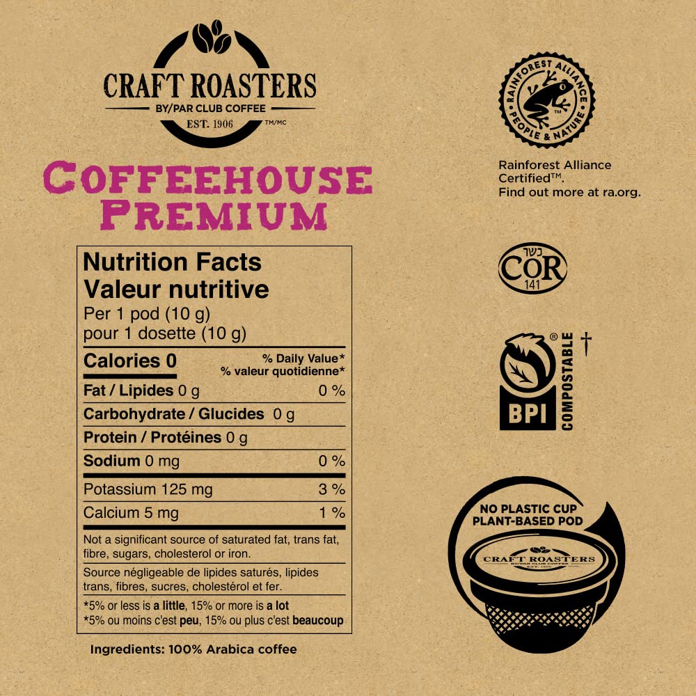 Club Coffee – Craft Roasters Coffeehouse – Medium Roast Pods – 72 Compostable K Cups - Canadian Distribution - Ships Free Within Canada on Orders Above CAD $199 - Image 8