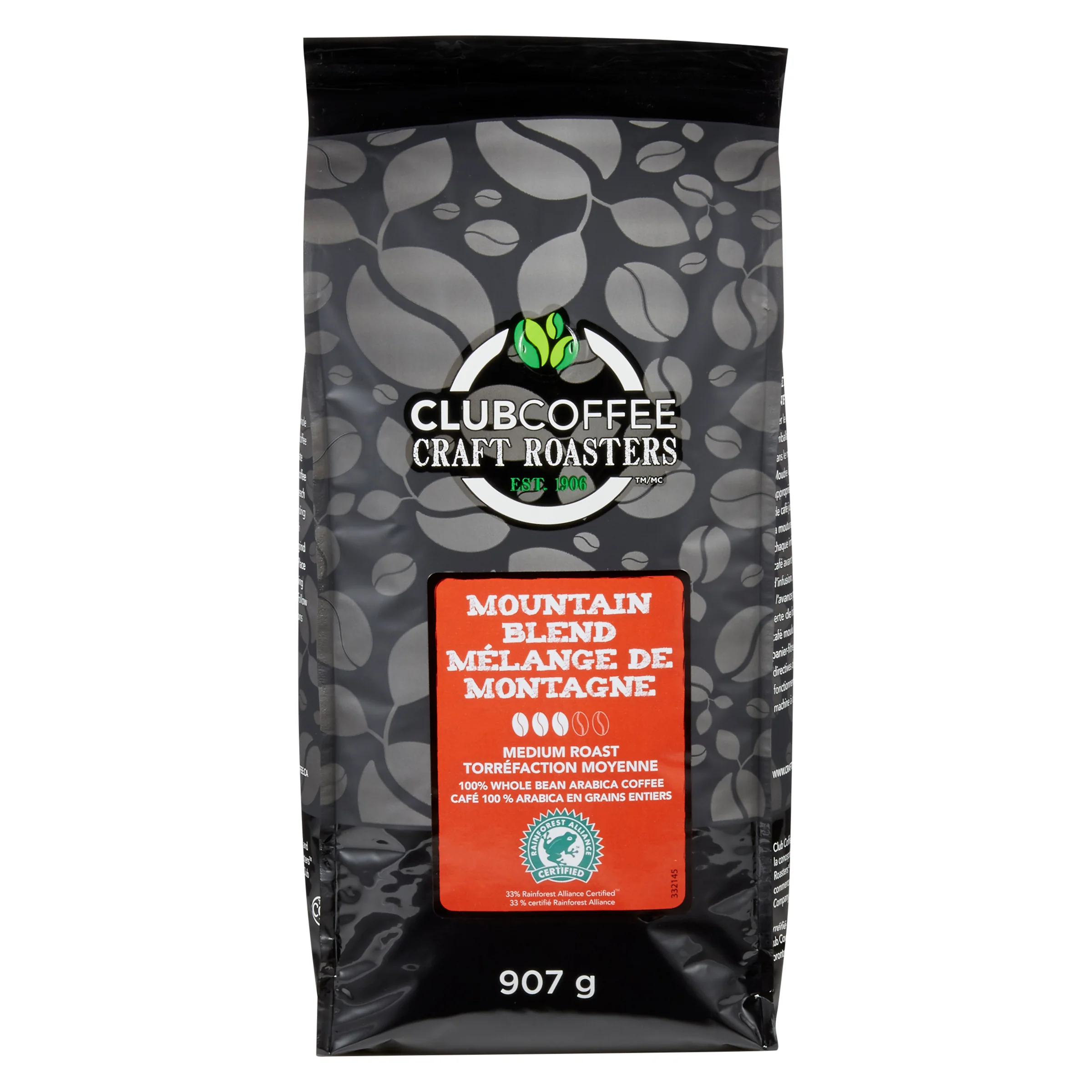 Club Coffee Craft Roasters | Mountain Blend - Whole Bean Bag - Case of 8 x 2 LB Bags - Ships Free Within Canada on Orders Above CAD $199