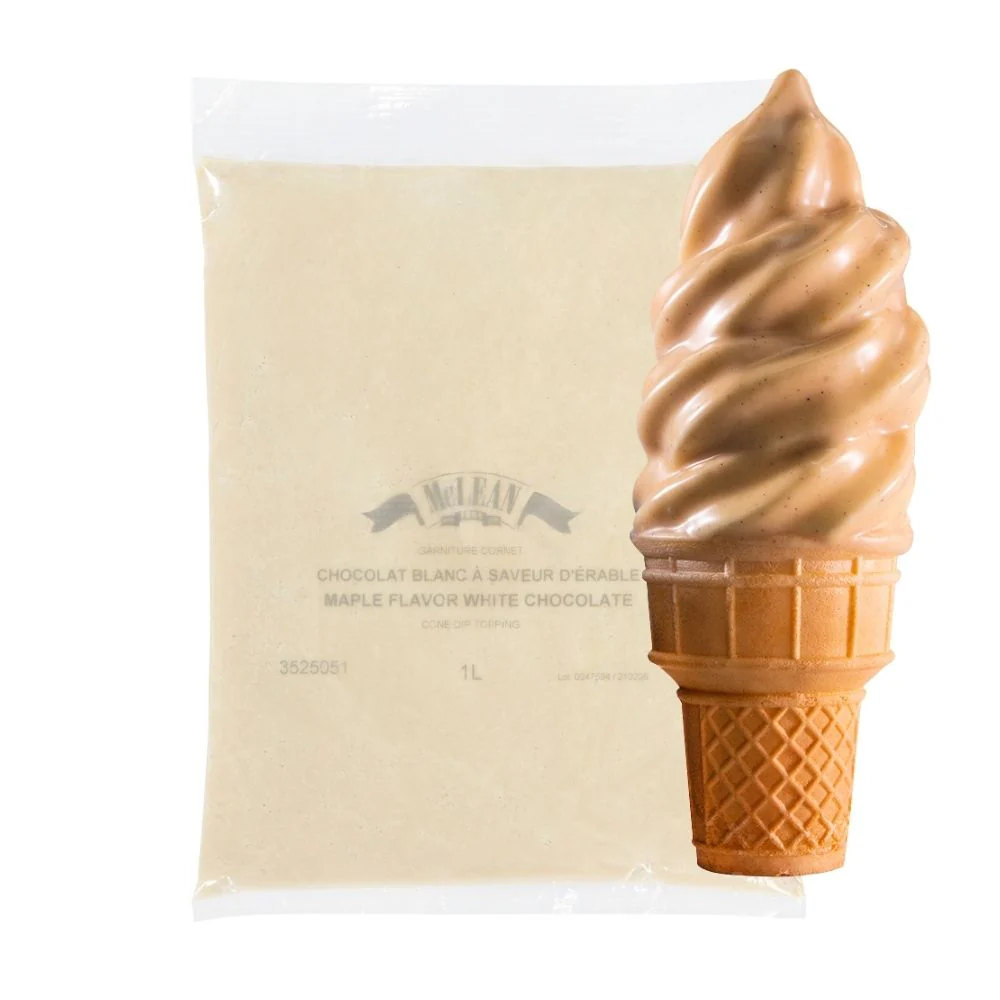 Coating White Chocolate Maple Cone - 1 L - Mclean - Baking Mixes and Ingredients - Canadian Distribution - Ships Free Within Canada on Orders Above CAD $199 - Image 2