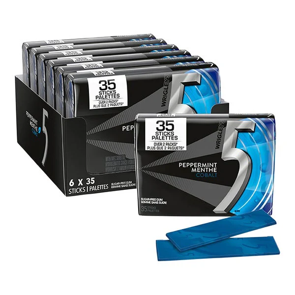 Cobalt Mega Pack - 4 Cases x 6 Packs x 35 pieces - 5 Gum - Canadian Distribution - Ships Free Within Canada on Orders Above CAD $199