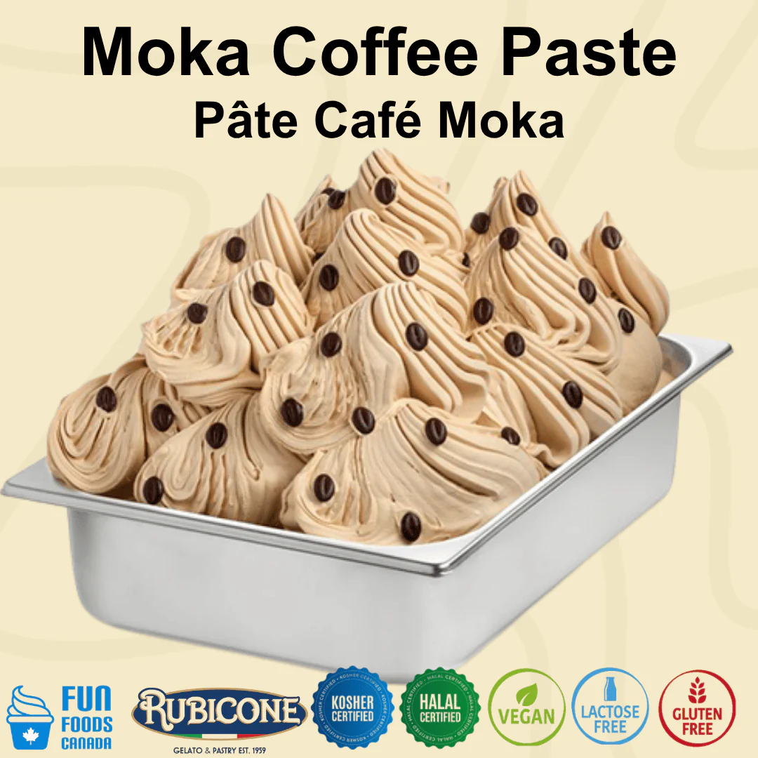 "PRE-ORDER" Coffee Moka Paste - Classic Gelato Pastes - Case of 2 x 3 KG Buckets - Rubicone Canada - Ships Free Within Canada on Orders Above CAD $199