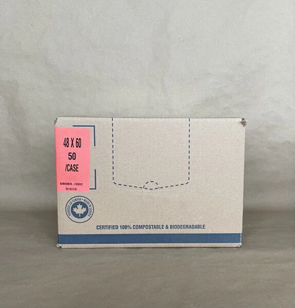 Compostable Bin Liner 48" x 60" 50cs BPI - Disposable Take Away Food Packaging - Canadian Distribution