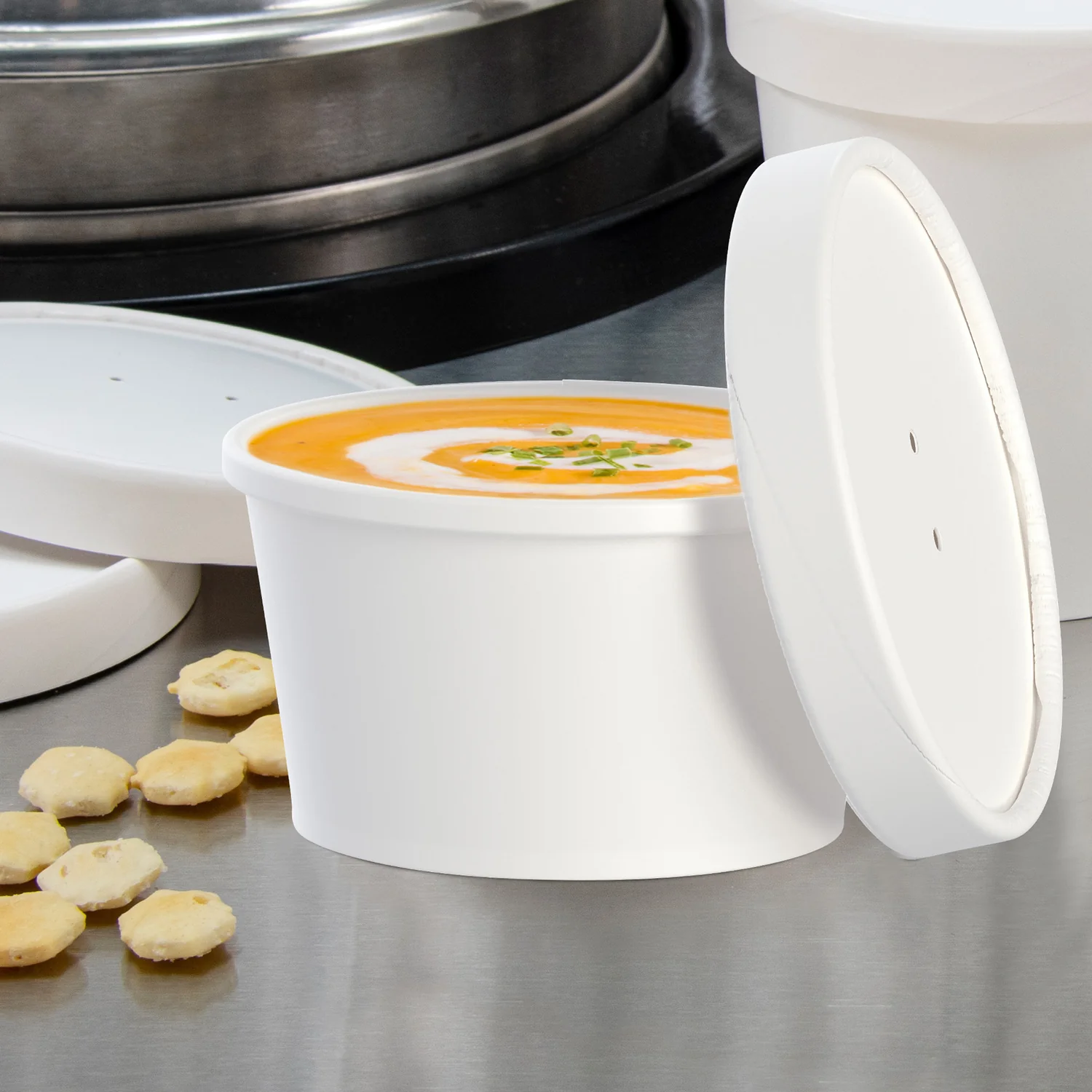 Container Paper Round Combo With Lid 8 oz. - 1 x 500 count - Solo Cup - Packaging and Accessories - Restaurant Supplies and Equipment - Canadian Distribution - Image 7
