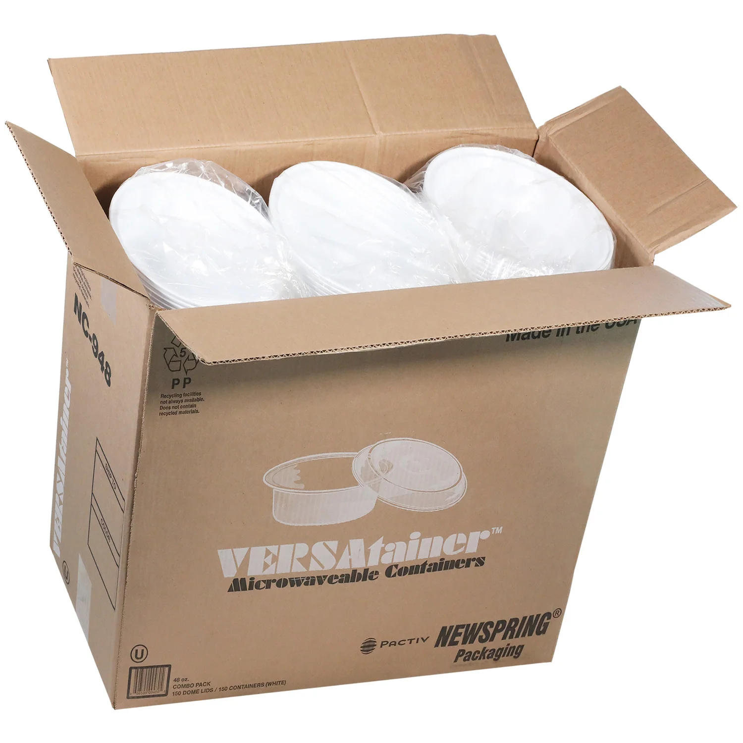 Container Plastic Round White with Lid - 150 x 48 oz - Versatainer - Packaging and Accessories - Restaurant Supplies and Equipment - Canadian Distribution - Image 4