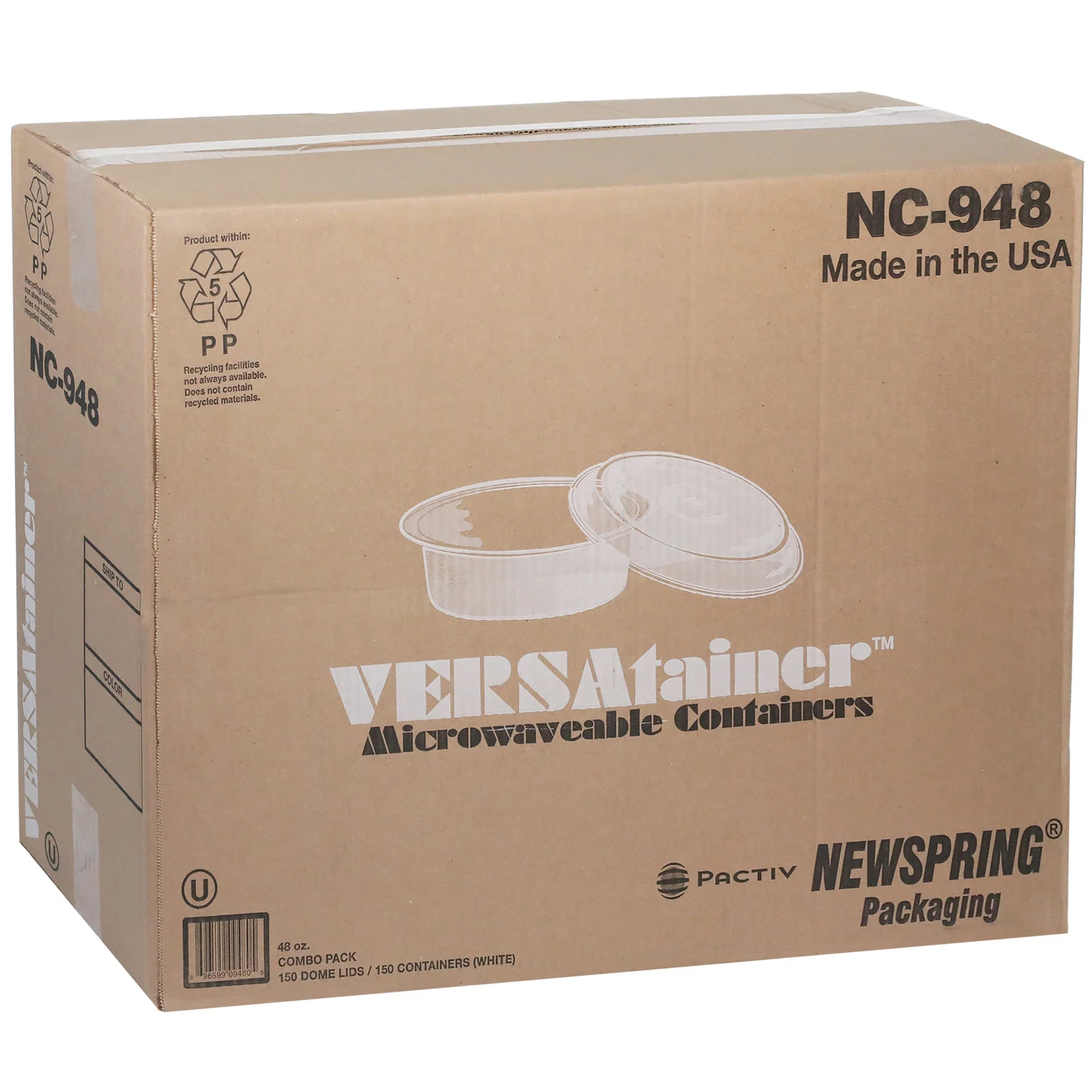Container Plastic Round White with Lid - 150 x 48 oz - Versatainer - Packaging and Accessories - Restaurant Supplies and Equipment - Canadian Distribution - Image 5
