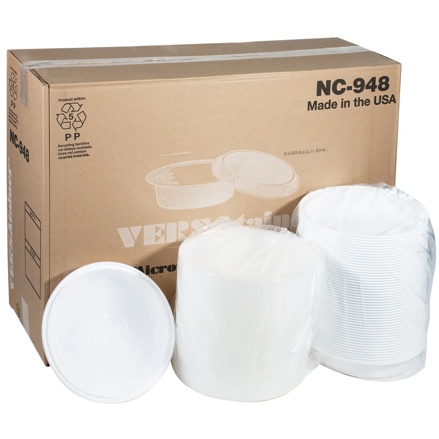 Container Plastic Round White with Lid - 150 x 48 oz - Versatainer - Packaging and Accessories - Restaurant Supplies and Equipment - Canadian Distribution - Image 7