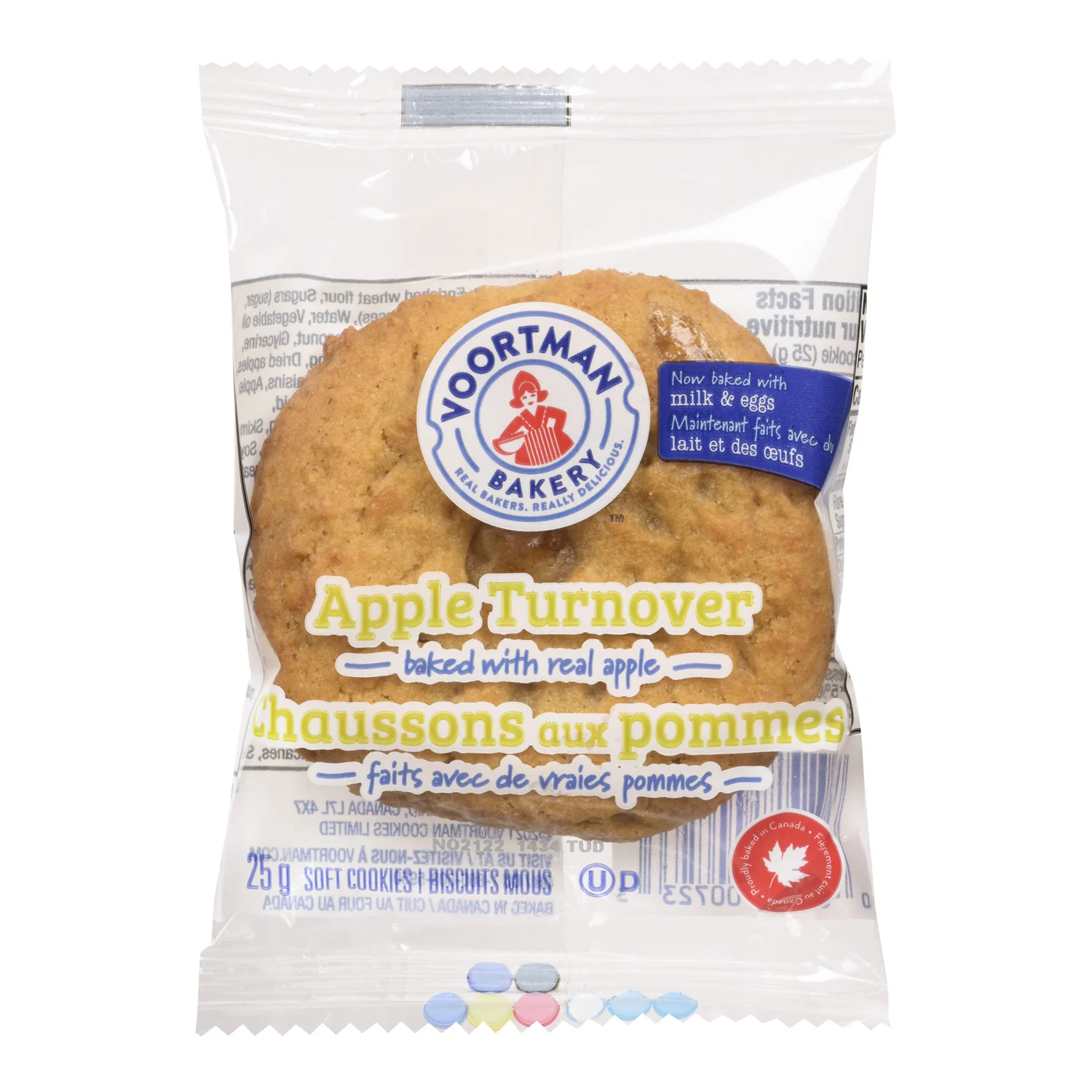 Cookie Apple Turnover Single Serve - 1 x 144 count - Voortman - Restaurant and Foodservice Ingredients - Canadian Distribution - Ships Free Within Canada on Orders Above CAD $199