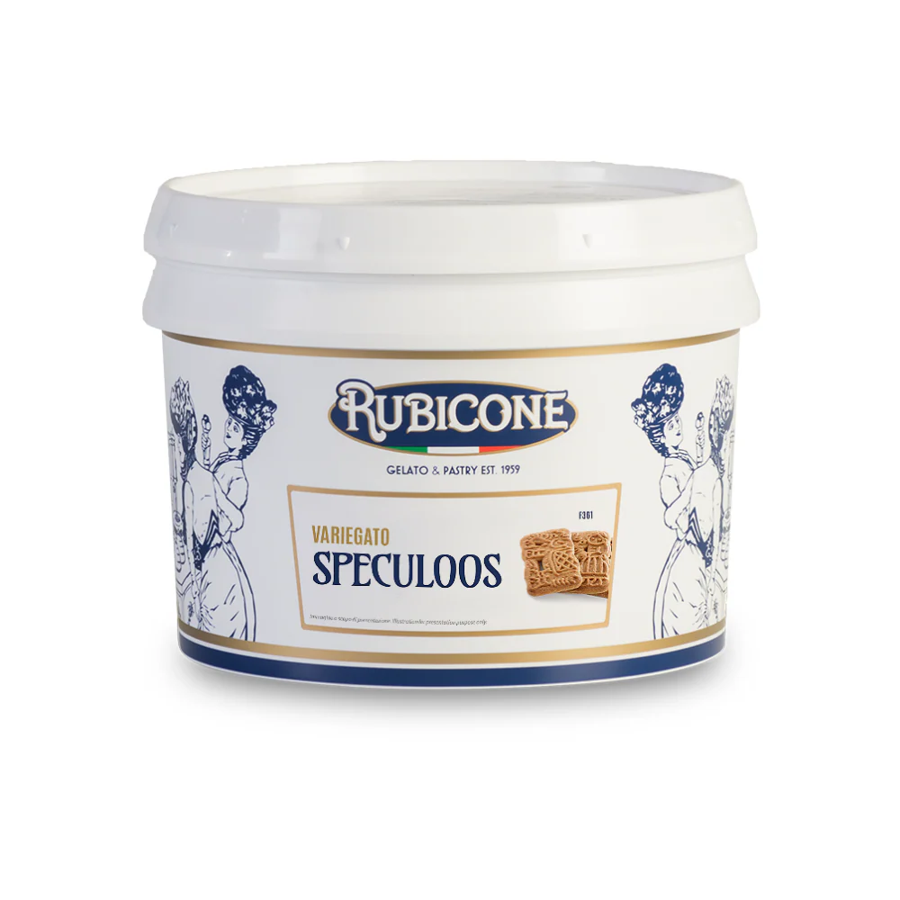 "PRE-ORDER" Cookie Butter Sundae Dessert Topping - Case of 2 x 3 KG Buckets - Speculoos Variegate - Rubicone Canada - Ships Free Within Canada on Orders Above CAD $199 - Image 2