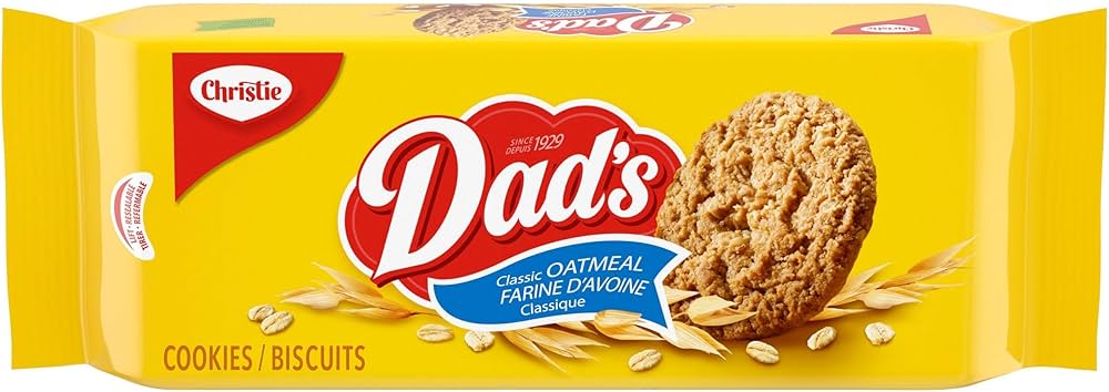 Cookie Oatmeal Original - 12 x 520 g - Dads - Restaurant and Foodservice Ingredients - Canadian Distribution - Ships Free Within Canada on Orders Above CAD $199