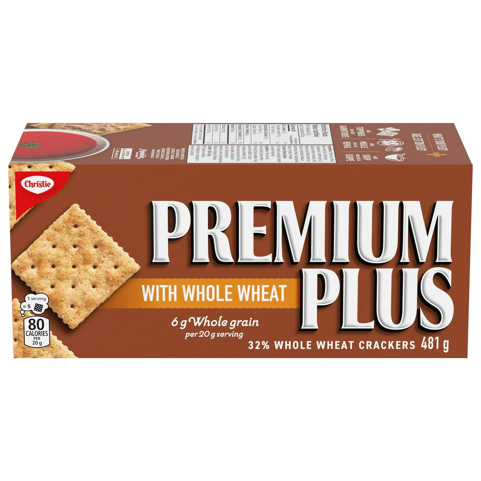 Cracker Wheat Whole - 12 x 481 g - Prm Pls - Restaurant and Foodservice Ingredients - Canadian Distribution - Ships Free Within Canada on Orders Above CAD $199
