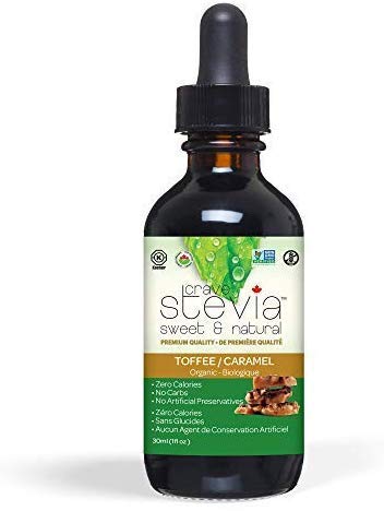 CraveStevia Organic Liquid Stevia Drops - Toffee Flavor - Natural Sweetener - 2 x 30ml - Canadian Distribution - Ships Free Within Canada on Orders Above CAD $199 - Image 2