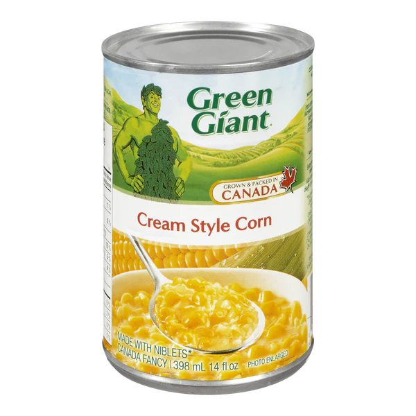 Cream Corn - 4 Cases x 12 Cans x 398 mL - Green Giant - Canadian Distribution - Ships Free Within Canada on Orders Above CAD $199