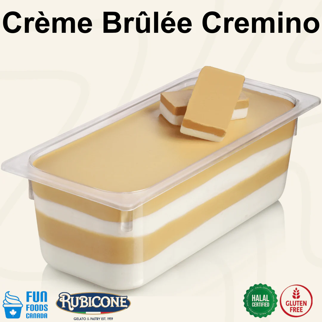 "PRE-ORDER" Creme Brulee Spreadable Filling Cream - Cremino Creme Brulee - 5 KG Bucket - Rubicone Canada - Ships Free Within Canada on Orders Above CAD $199