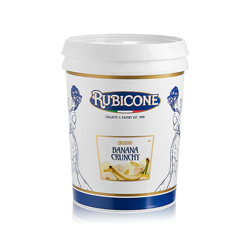 Crunchy Banana Spreadable Filling Cream - Cremino Banana Crunchy - Case of 2 x 5 KG Buckets - Rubicone Canada - Ships Free Within Canada on Orders Above CAD $199 - Image 2