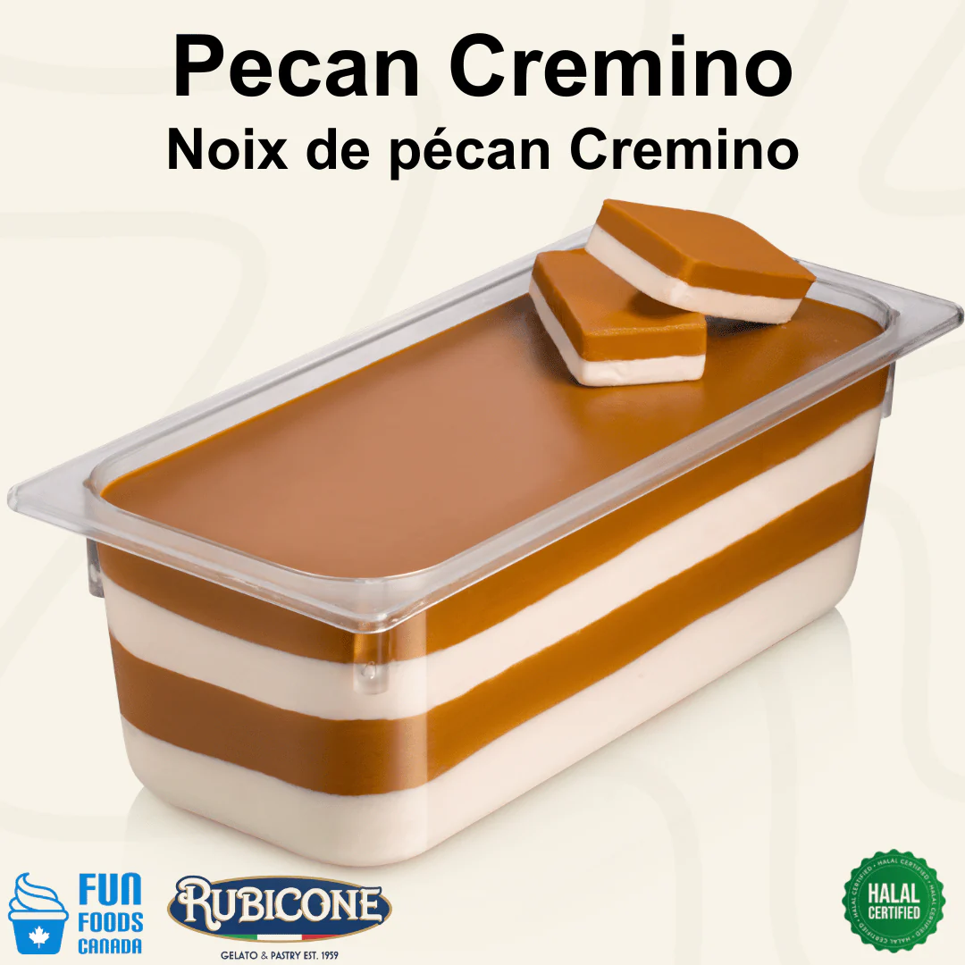 "PRE-ORDER" Crunchy Pecan Nut Spreadable Filling Cream - Cremino Pecan Nut - Case of 2 x 5 KG Buckets - Rubicone Canada - Ships Free Within Canada on Orders Above CAD $199