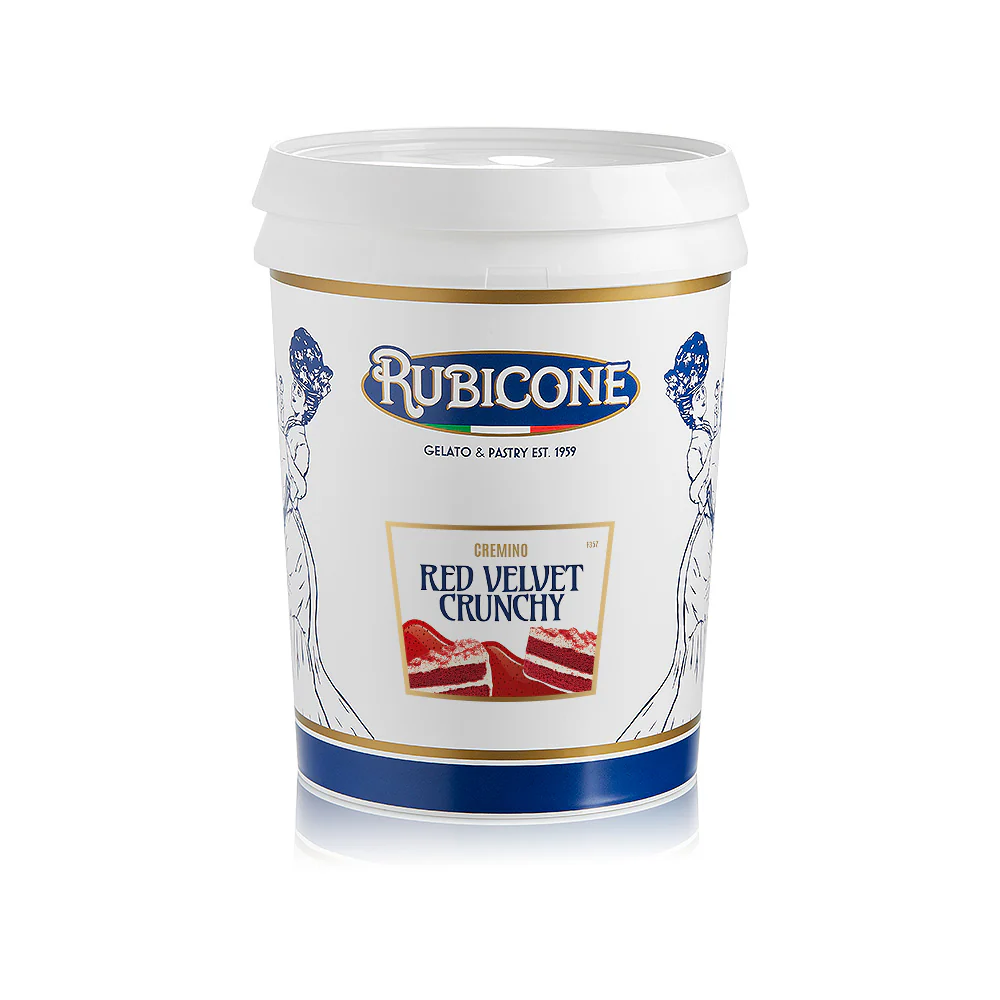 Crunchy Red Velvet Spreadable Filling Cream - Cremino Red Velvet Crunchy - 5 KG Bucket - Rubicone Canada - Ships Free Within Canada on Orders Above CAD $199 - Image 2