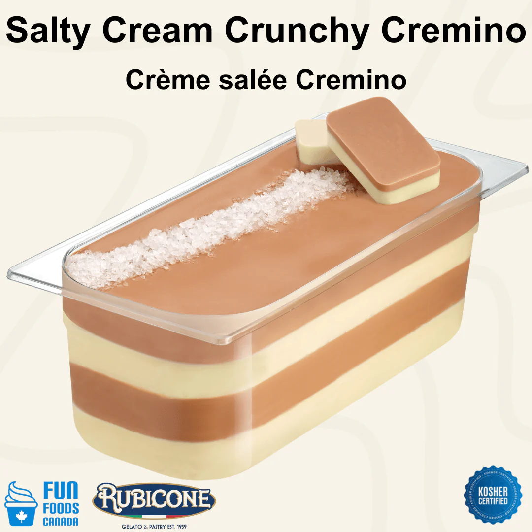 "PRE-ORDER" Crunchy Salty Cream Spreadable Filling Cream - Cremino Salty Cream - Case of 2 x 5 KG Buckets - Rubicone Canada - Ships Free Within Canada on Orders Above CAD $199