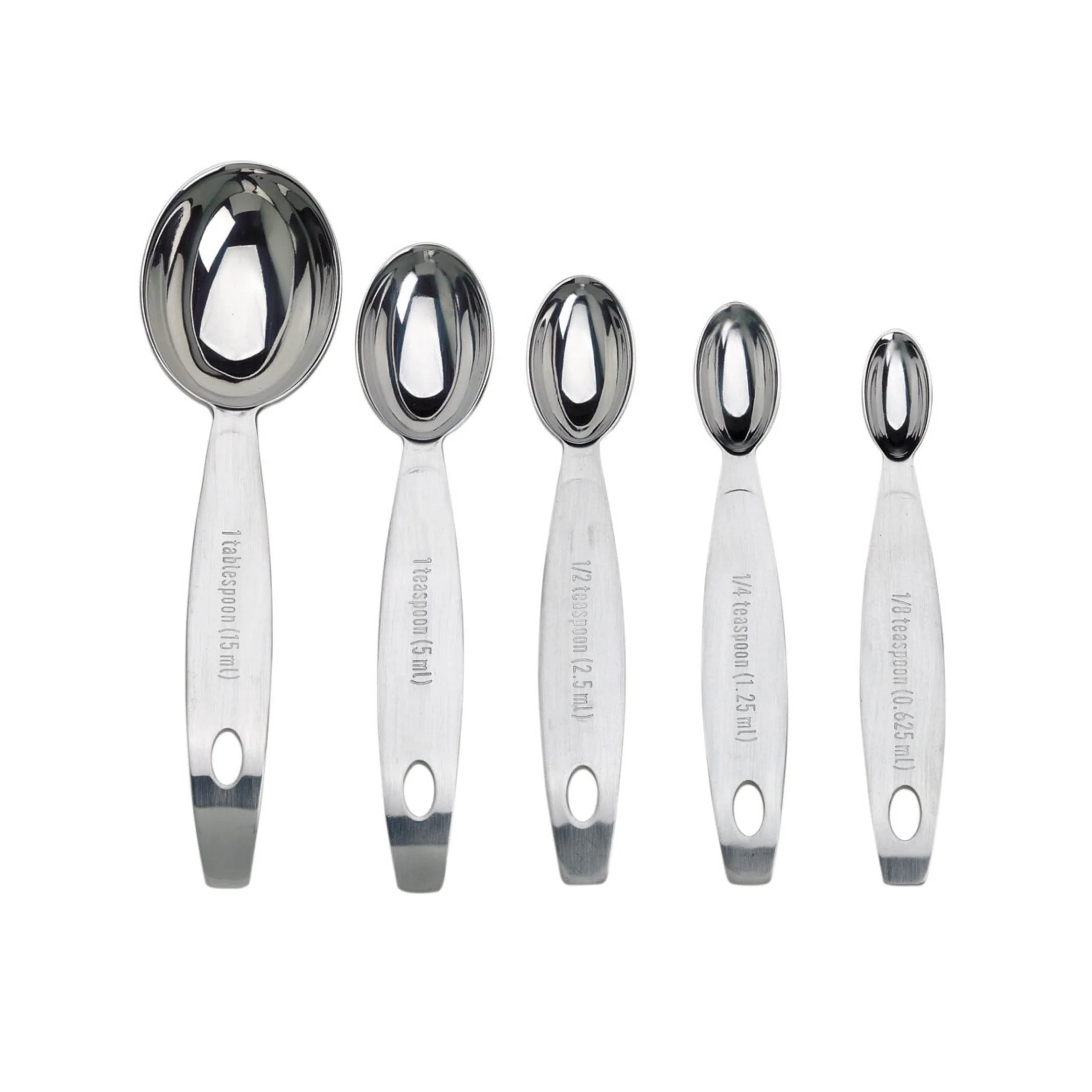 CUISIPRO Oval Measuring Spoon Set, Stainless Steel, 5-Piece - Canadian Distribution - Ships Free Within Canada on Orders Above CAD $199 - Image 3