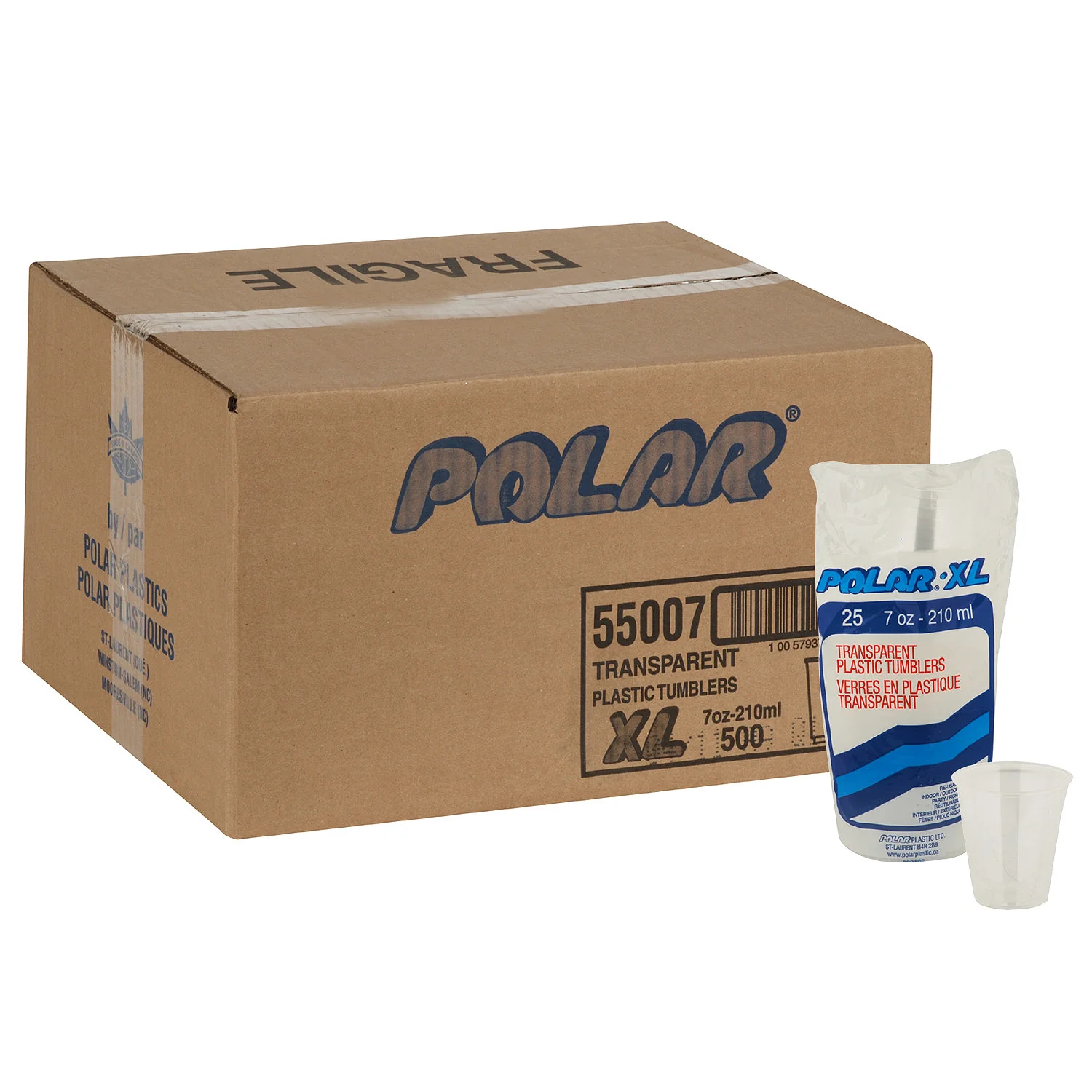 Cup Plastic Clear 7 oz. Extra Large Tumbler - 20 x 25 count - Polar - Packaging and Accessories - Restaurant Supplies and Equipment - Canadian Distribution - Image 3
