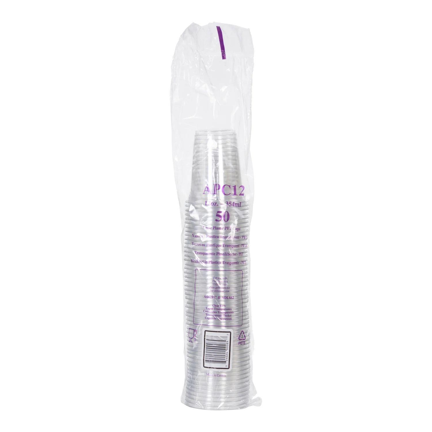 Cup Plastic Clear PET 12 oz. - 1 x 1000 count - Amhil - Packaging and Accessories - Restaurant Supplies and Equipment - Canadian Distribution - Image 4
