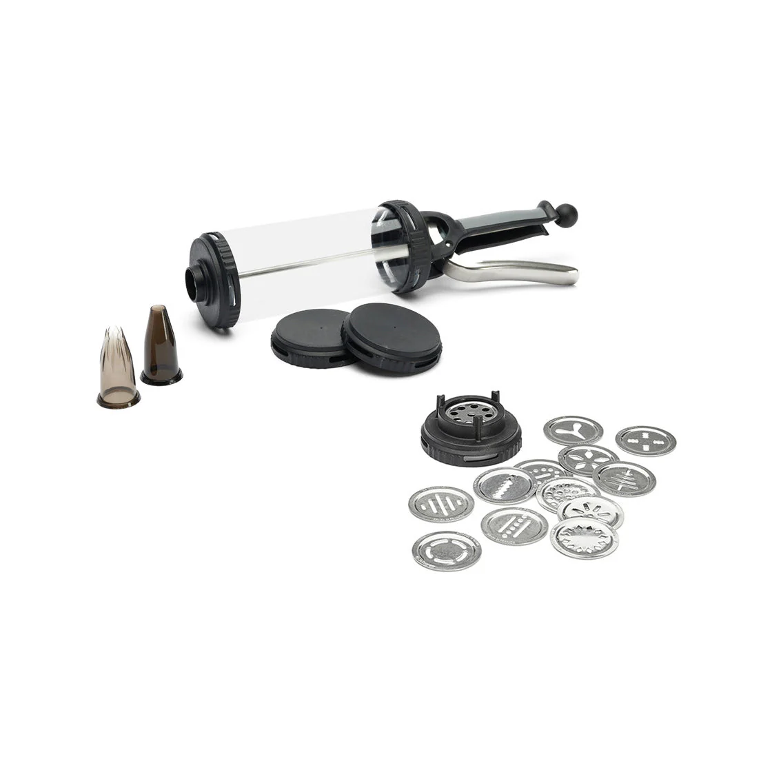 DE BUYER Le Tube Pastry Syringe Set with Piping Tips and Cookie Discs - Canadian Distribution - Ships Free Within Canada on Orders Above CAD $199