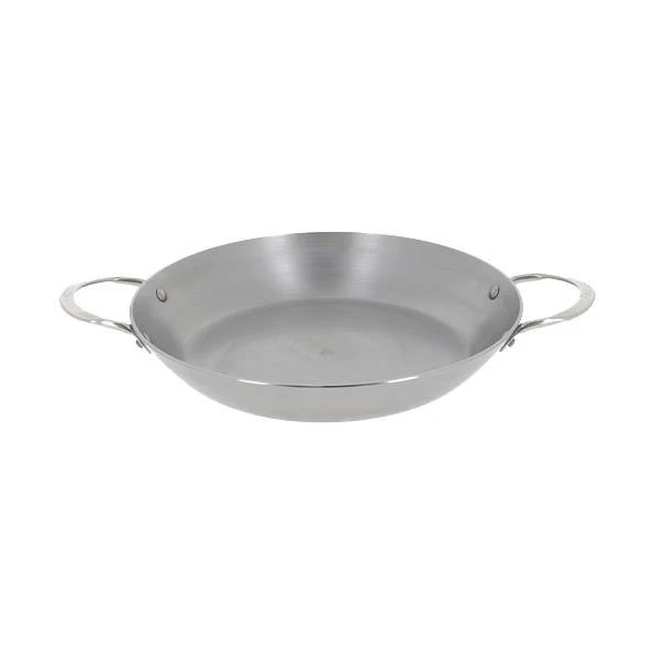 DE BUYER Mineral B Carbon Steel Paella Pan with 2 Riveted Handles, 12.5 in (32 cm) - Canadian Distribution - Ships Free Within Canada on Orders Above CAD $199