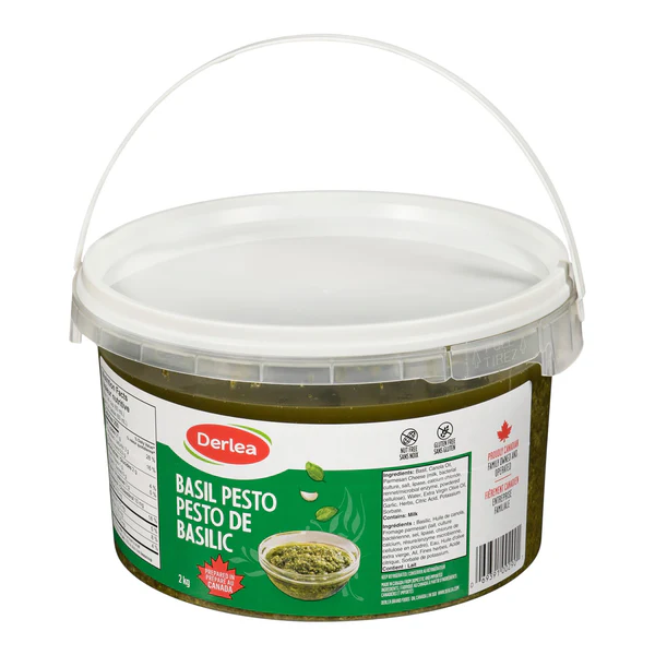 Derlea Foods Basil Pesto - 4 x 2 kg - Grocery and Food Items - Canadian Distribution - Ships Free Within Canada on Orders Above CAD $199