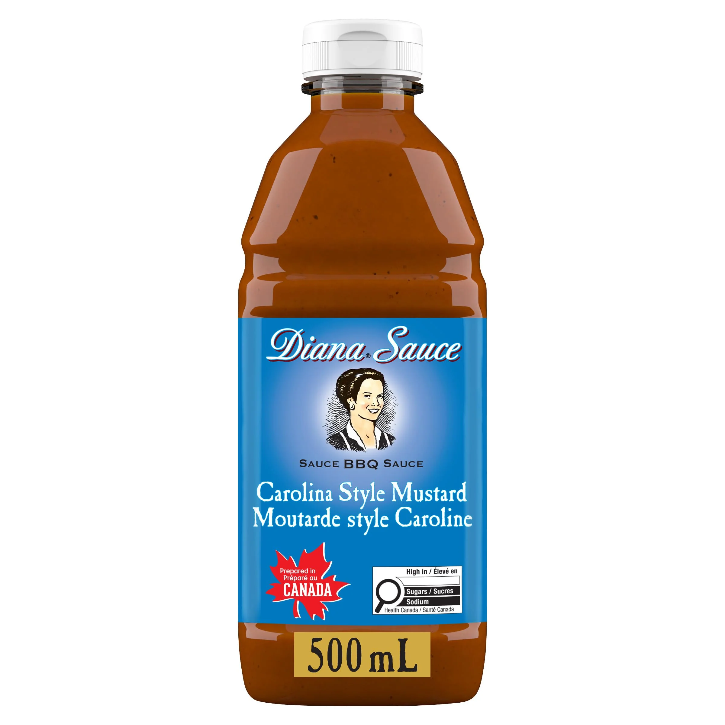 Diana Carolina Style Mustard BBQ Sauce – 500 mL Bottle for Grilling & Marinating - Canadian Distribution - Ships Free Within Canada on Orders Above CAD $199