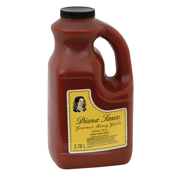 Diana Gourmet Honey Garlic BBQ Sauce - 4 x 3.78 L - Grocery and Food Items - Canadian Distribution - Ships Free Within Canada on Orders Above CAD $199