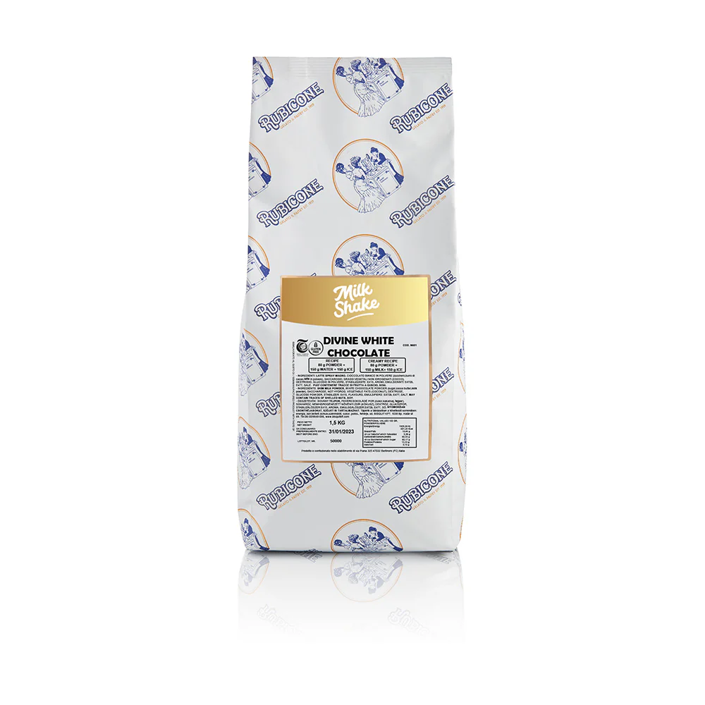 "PRE-ORDER" Divine White Chocolate Milkshake Mix - Case of 4 x 1.5 KG bags - Rubicone Canada - Ships Free Within Canada on Orders Above CAD $199