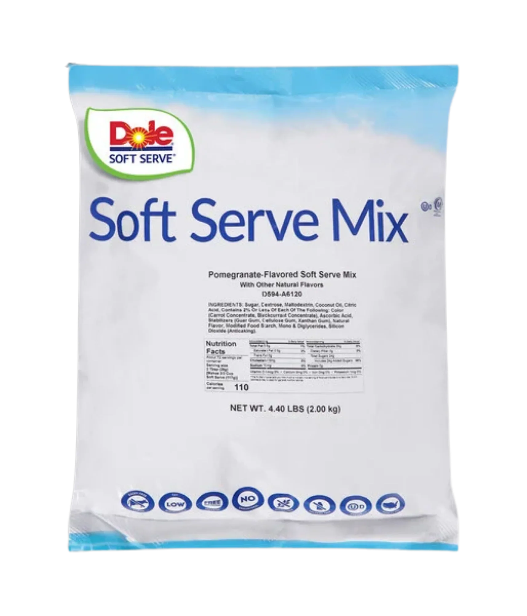 Dole Pomegranate Soft Serve Mix - 4.4 Lbs. Bag - Case (4 X 4.4lb Bags) - Canadian Distribution - Ships Free Within Canada on Orders Above CAD $199 - Image 2