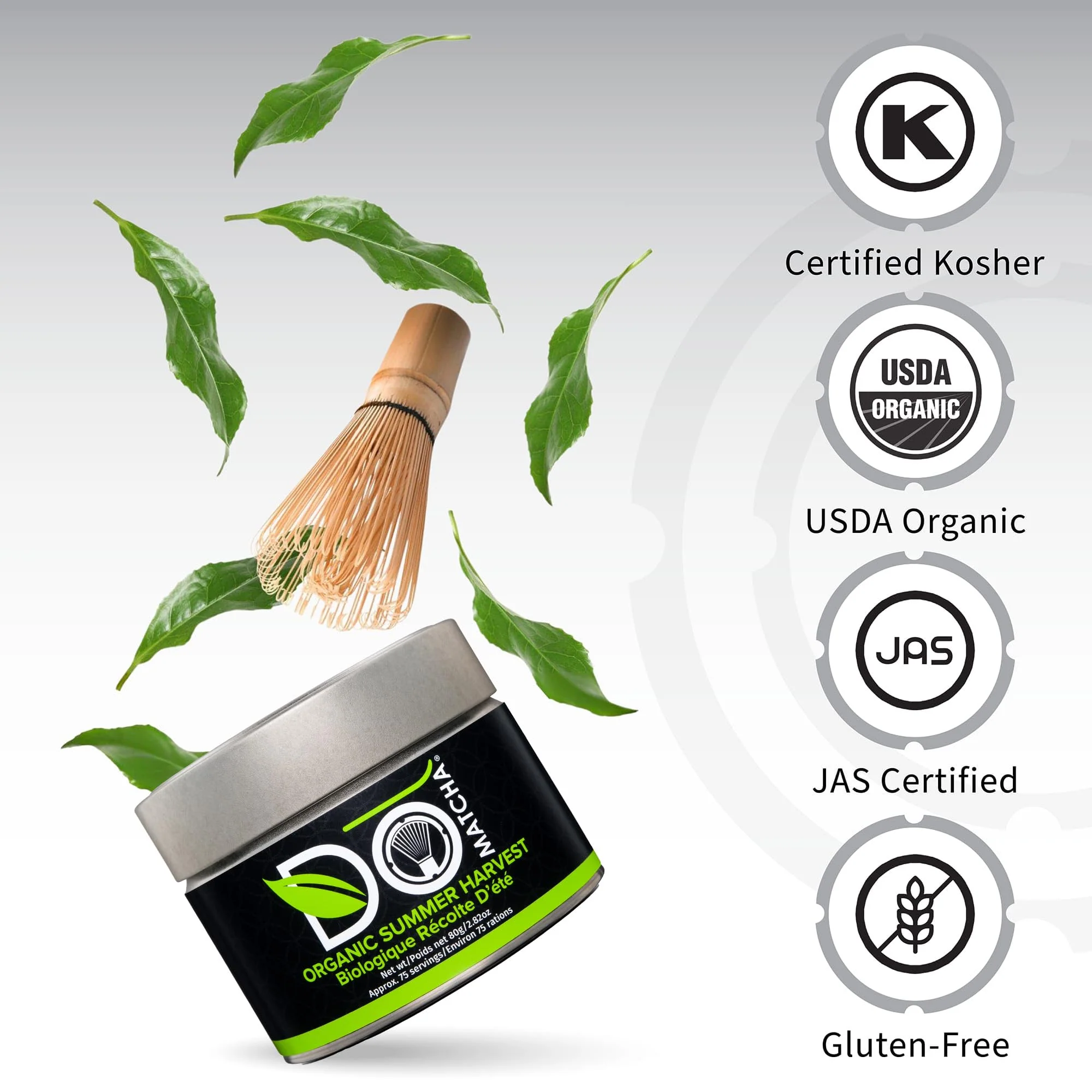 DoMatcha โ Matcha Powder โ Organic Summer Harvest โ 80g Tin - Canadian Distribution - Ships Free Within Canada on Orders Above CAD $199 - Image 3