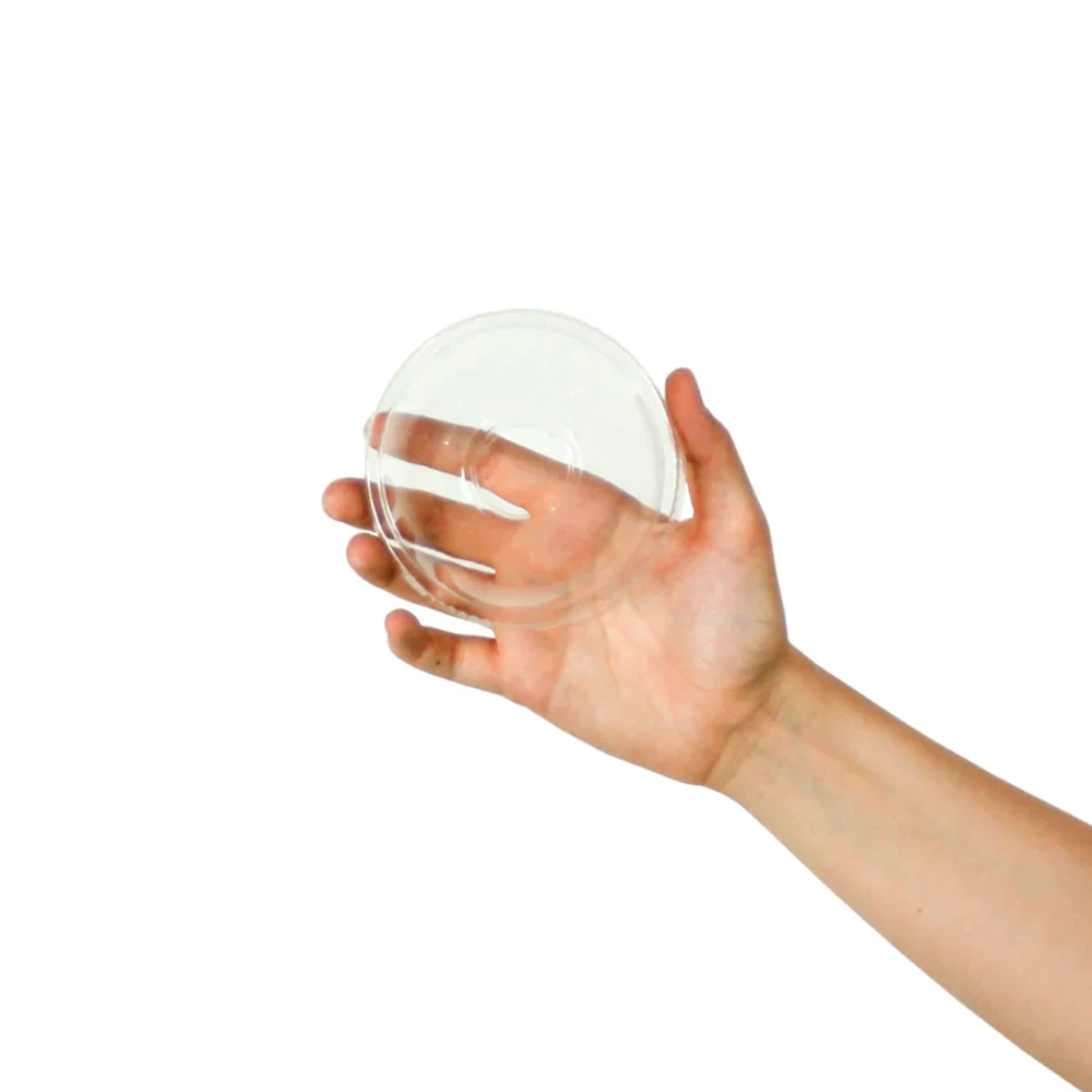 Dome Lids for 6, 8, 12 and 16 oz Plain White Ice Cream, Frozen Yogurt, Frozen Dessert Paper Cups/Containers/Bowls (1000/Cs) - Image 3