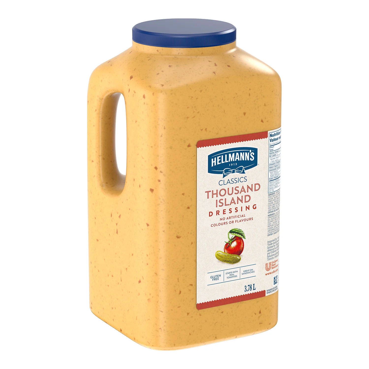 Dressing Thousand Island Gluten-Free - 2 x 3.78 L - Hellmans - Restaurant and Foodservice Ingredients - Canadian Distribution - Ships Free Within Canada on Orders Above CAD $199