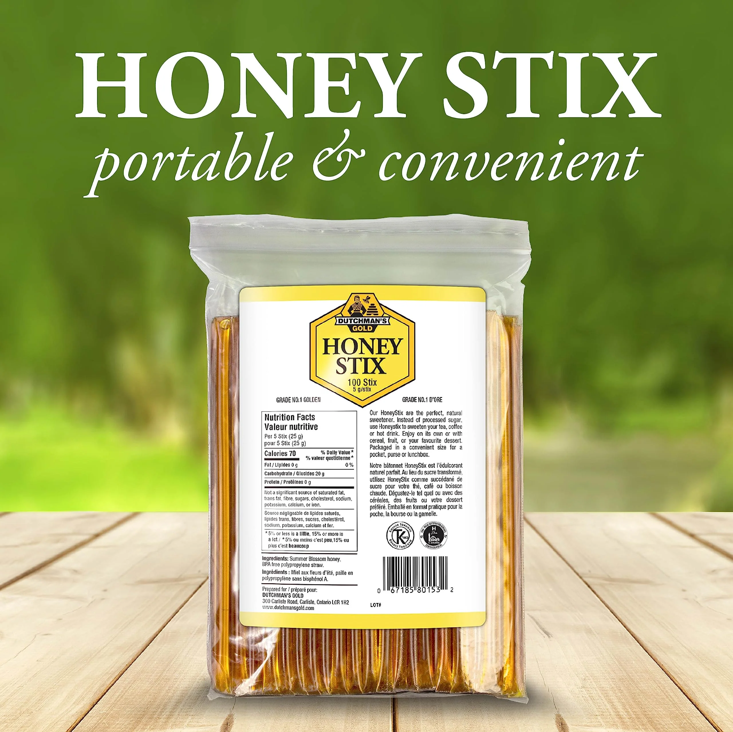 Dutchman’s Gold – Honey Stix – Canadian Honey Sticks – 100 × 5 g - Canadian Distribution - Ships Free Within Canada on Orders Above CAD $199 - Image 6