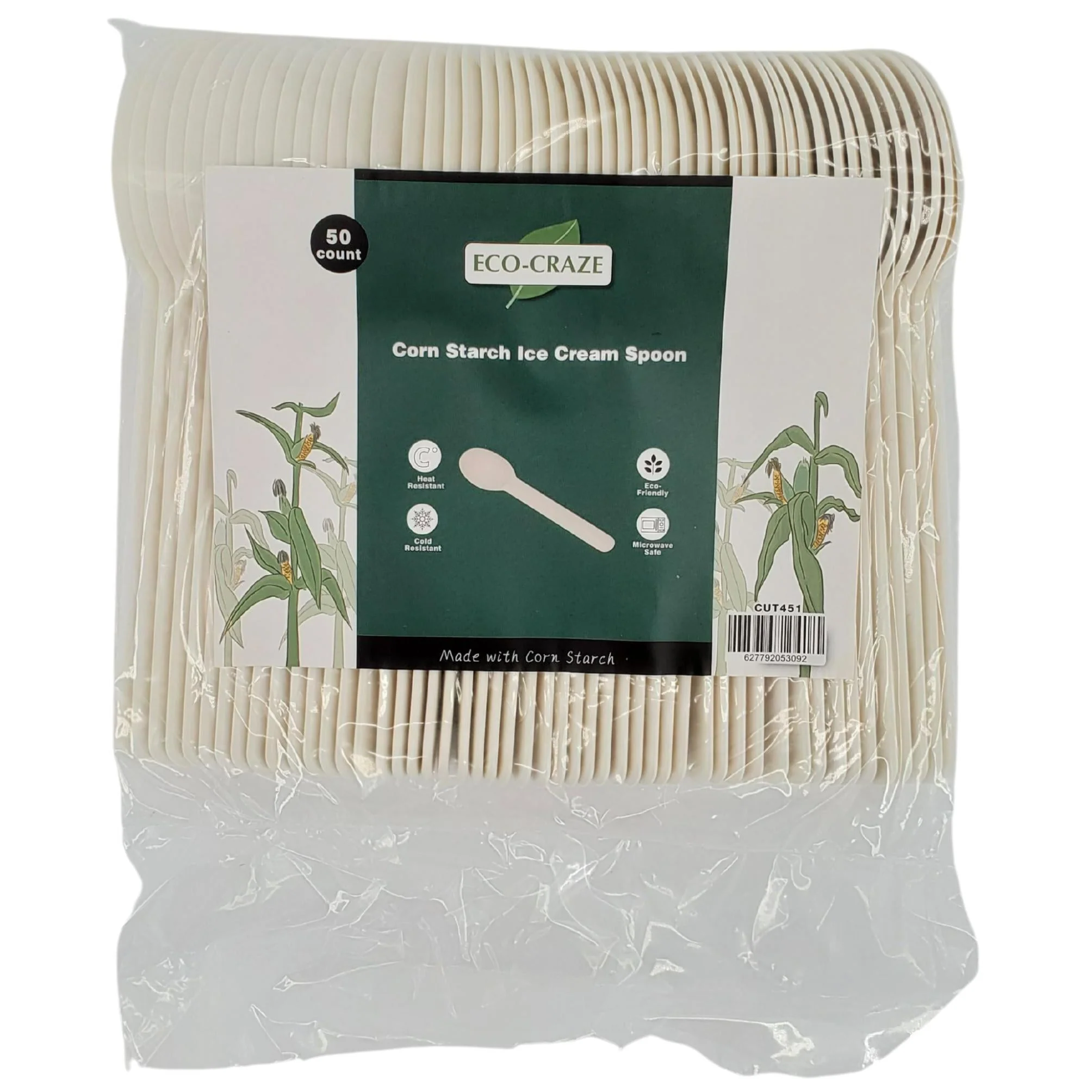 Eco-Craze - Corn Starch Ice Cream Spoon - 20 x 50 count - Image 4