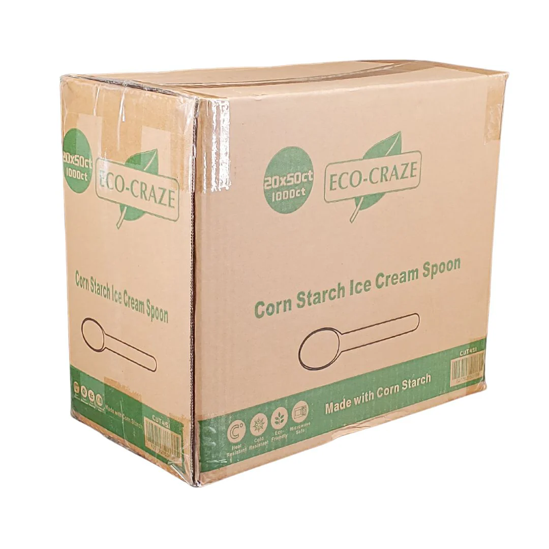 Eco-Craze - Corn Starch Ice Cream Spoon - 20 x 50 count - Image 6