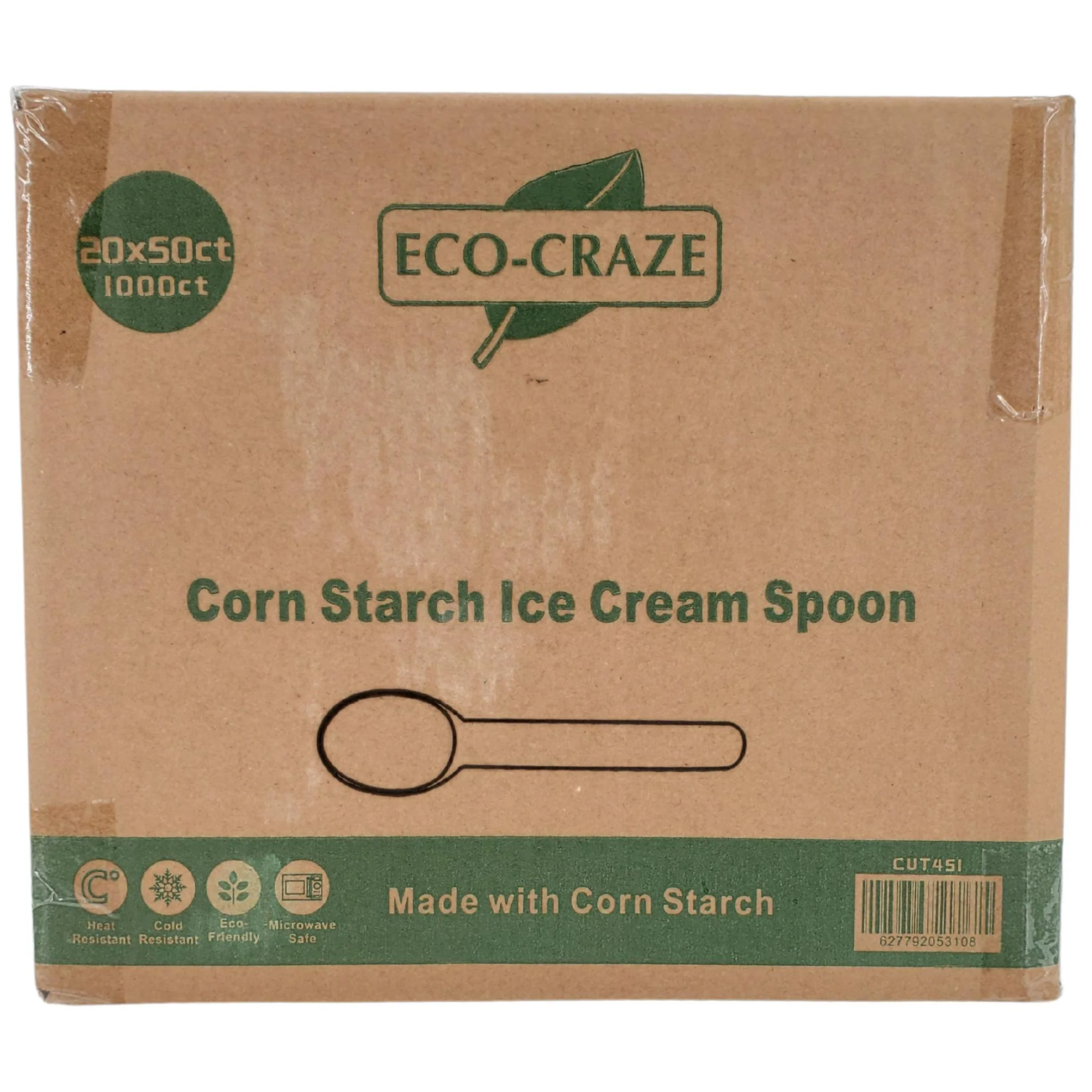 Eco-Craze - Corn Starch Ice Cream Spoon - 20 x 50 count - Image 7