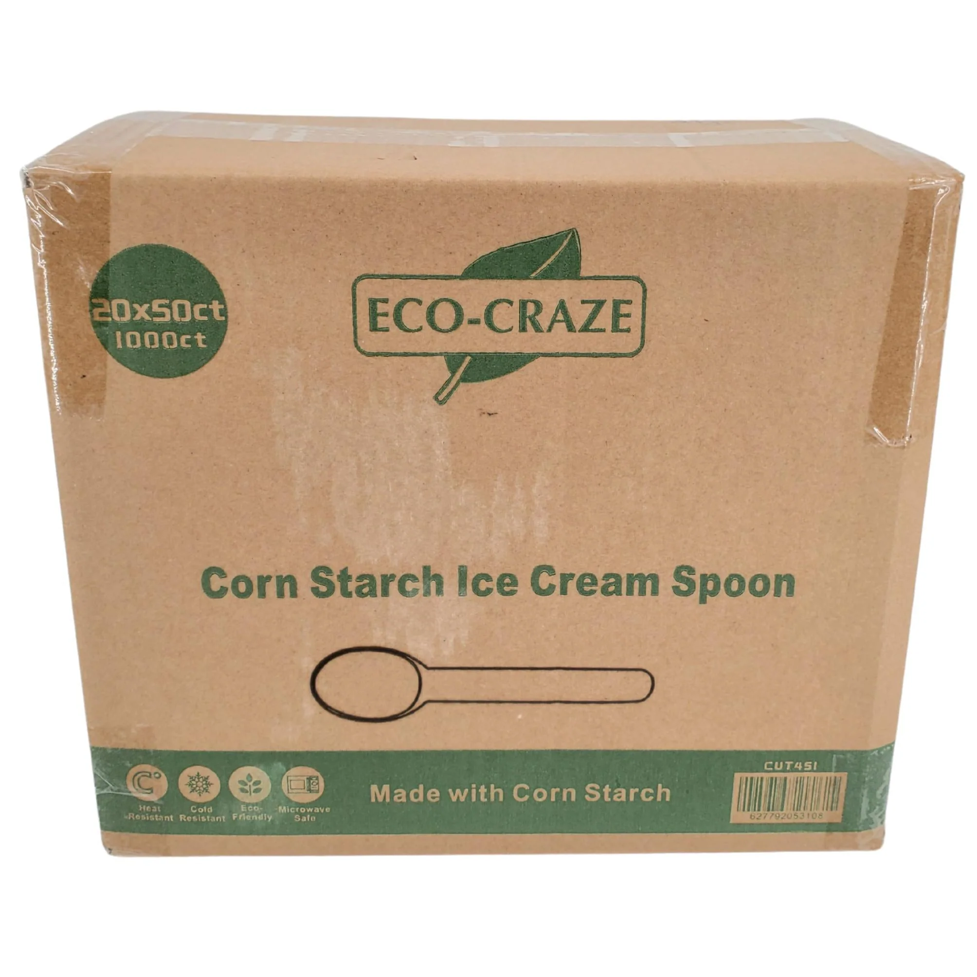 Eco-Craze - Corn Starch Ice Cream Spoon - 20 x 50 count - Image 8